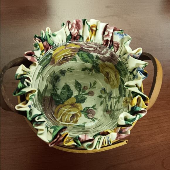 EUC Longaberger Thyme Basket Garden Splender Liner and Protector - Picture 3 of 4